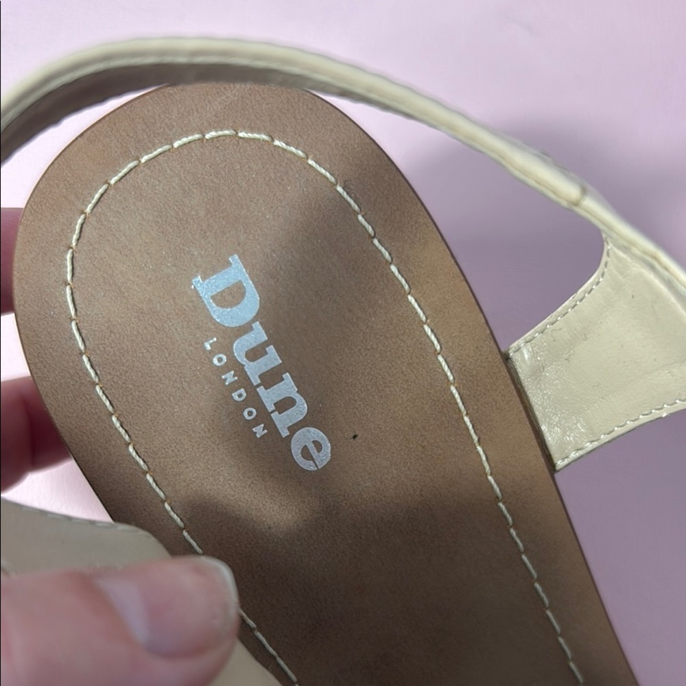 Dune London Beige Embellished Women's Sandals - Picture 2 of 12